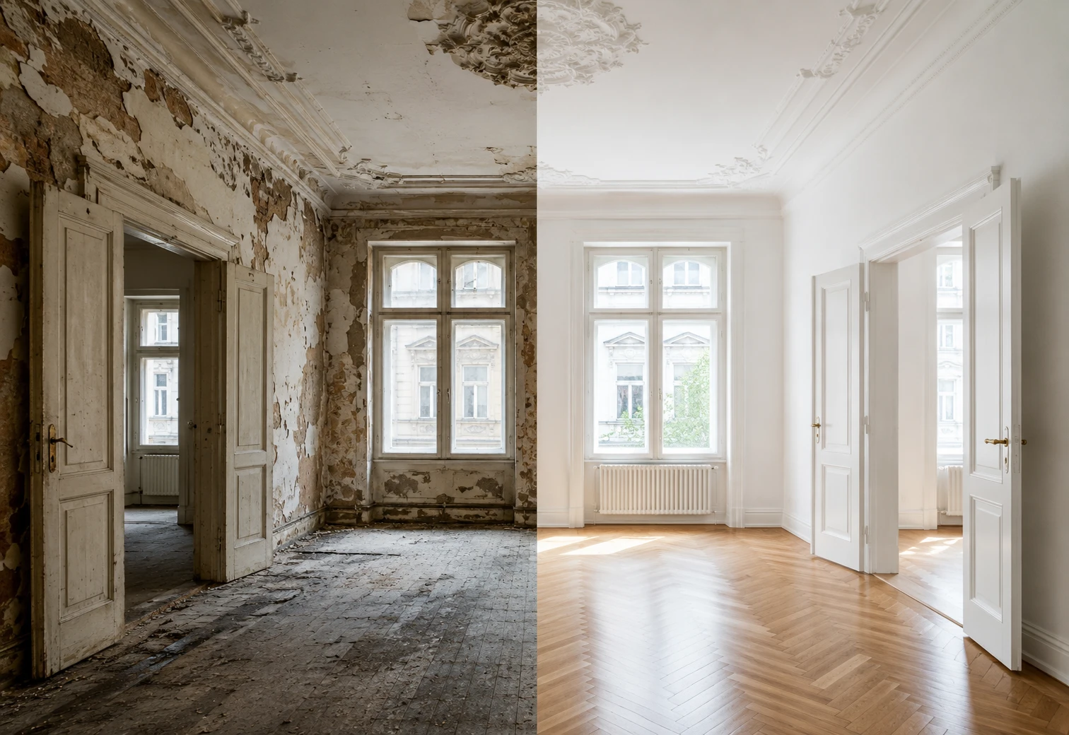 Altbausanierung Wien – Vorher Nachher Vergleich